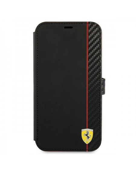 Ferrari FESAXFLBKP13LBK iPhone 13 Pro / 13 6,1" czarny/black book On Track Carbon Stripe