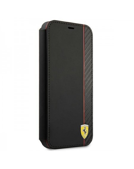 Ferrari FESAXFLBKP13LBK iPhone 13 Pro / 13 6,1" czarny/black book On Track Carbon Stripe