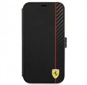 Ferrari FESAXFLBKP13SBK iPhone 13 mini 5,4" czarny/black book On Track Carbon Stripe