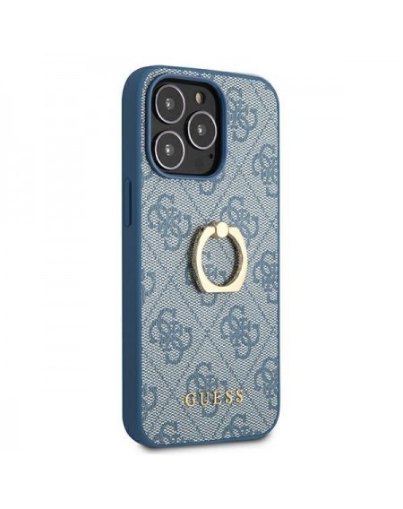 Guess GUHCP13L4GMRBL iPhone 13 Pro / 13 6,1" niebieski/blue hardcase 4G with ring stand