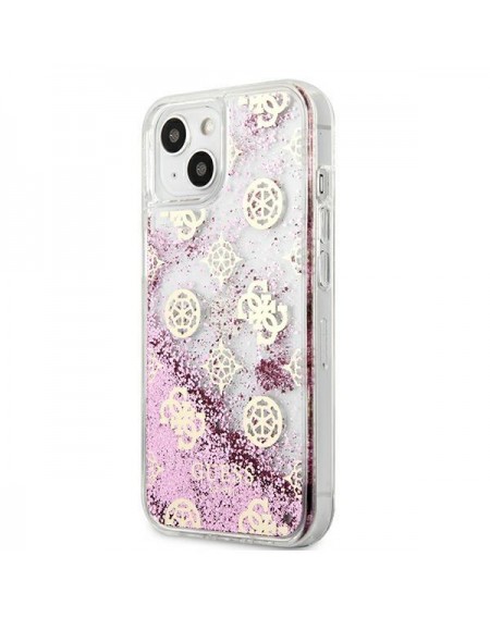 Guess GUHCP13MLGPEPI iPhone 13 6,1" różowy/pink hardcase Peony Liquid Glitter