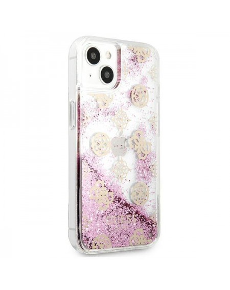 Guess GUHCP13MLGPEPI iPhone 13 6,1" różowy/pink hardcase Peony Liquid Glitter