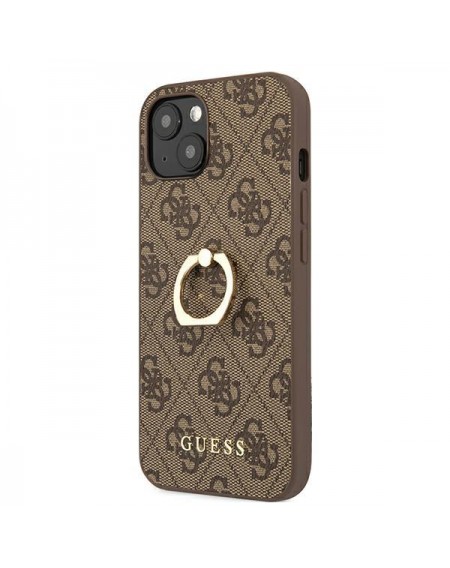 Guess GUHCP13S4GMRBR iPhone 13 mini 5,4" brązowy/brown hardcase 4G with ring stand