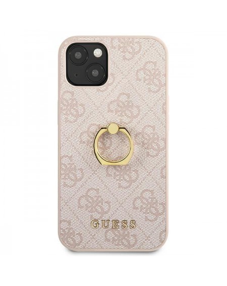 Guess GUHCP13S4GMRPI iPhone 13 mini 5,4" różowy/pink hardcase 4G with ring stand