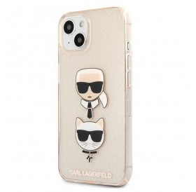 Karl Lagerfeld KLHCP13MKCTUGLGO iPhone 13 6,1" złoty/gold hardcase Glitter Karl`s & Choupette