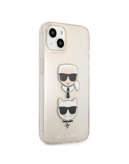 Karl Lagerfeld KLHCP13MKCTUGLGO iPhone 13 6,1" złoty/gold hardcase Glitter Karl`s & Choupette