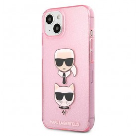 Karl Lagerfeld KLHCP13MKCTUGLP iPhone 13 6,1" różowy/pink hardcase Glitter Karl`s & Choupette