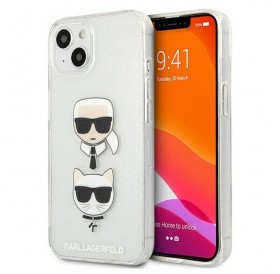 Karl Lagerfeld KLHCP13MKCTUGLS iPhone 13 6,1" srebrny/silver hardcase Glitter Karl`s & Choupette