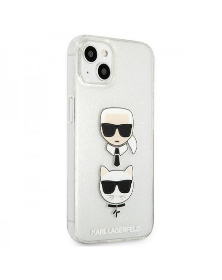 Karl Lagerfeld KLHCP13SKCTUGLS iPhone 13 mini 5,4" srebrny/silver hardcase Glitter Karl`s & Choupette