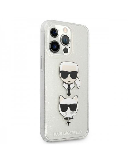 Karl Lagerfeld KLHCP13XKCTUGLS iPhone 13 Pro Max 6,7" srebrny/silver hardcase Glitter Karl`s & Choupette