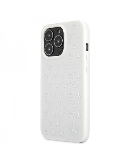 Mercedes MEHCP13LESPWH iPhone 13 Pro / 13 6,1" biały/white hardcase Silver Stars Pattern