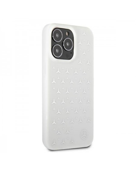 Mercedes MEHCP13LESPWH iPhone 13 Pro / 13 6,1" biały/white hardcase Silver Stars Pattern