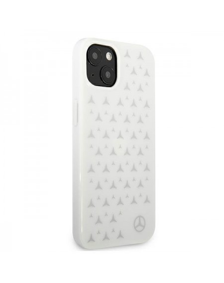 Mercedes MEHCP13MESPWH iPhone 13 6,1" biały/white hardcase Silver Stars Pattern