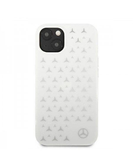 Mercedes MEHCP13SESPWH iPhone 13 mini 5,4" biały/white hardcase Silver Stars Pattern