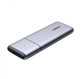 Ugreen housing M.2 NVMe / M.2 SATA SSD SSD USB 3.2 Gen 2 (10Gbps) gray + cable USB - USB Type C 0.5m + USB Type C - USB Type C 0.5m (CM389) cable