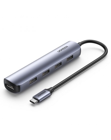 Ugreen adapter USB Type C - HDMI / 4 x USB gray (CM417)