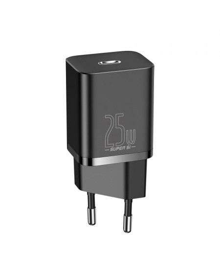 Baseus Super Si 1C fast wall charger USB Type C 25W Power Delivery Quick Charge black (CCSP020101)