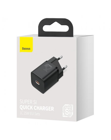Baseus Super Si 1C fast wall charger USB Type C 25W Power Delivery Quick Charge black (CCSP020101)