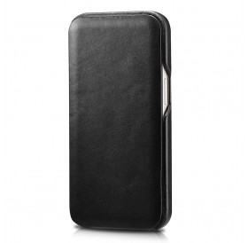 iCarer Curved Edge Vintage Folio Leather Case iPhone 13 Pro Black (RIX1303-BK)