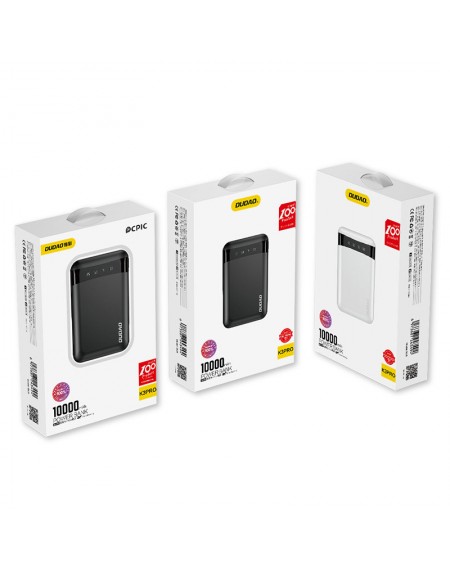 Dudao Portable 10000mAh USB Power Bank Black (K3Pro mini)