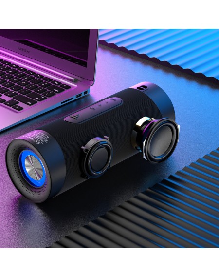 Dudao Wireless Bluetooth Speaker 5.0 RGB Light Blue (Y10Pro)