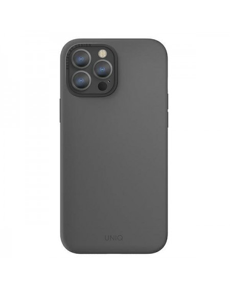 UNIQ etui Lino Hue iPhone 13 Pro / 13 6,1" szary/charcoal grey MagSafe