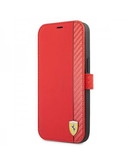 Ferrari FESAXFLBKP13LRE iPhone 13 Pro / 13 6,1" czerwony/red book On Track Carbon Stripe