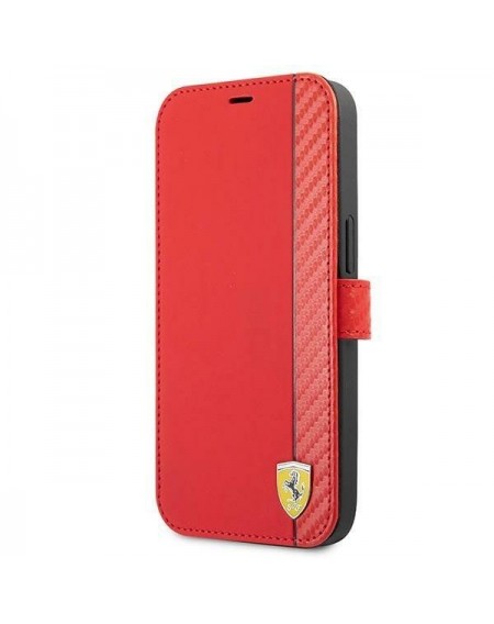 Ferrari FESAXFLBKP13MRE iPhone 13 6,1" czerwony/red book On Track Carbon Stripe