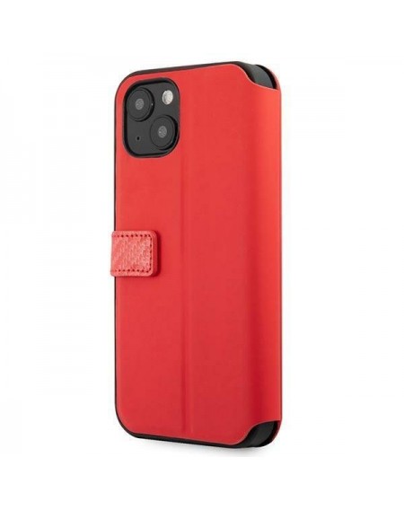 Ferrari FESAXFLBKP13MRE iPhone 13 6,1" czerwony/red book On Track Carbon Stripe