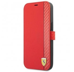 Ferrari FESAXFLBKP13SRE iPhone 13 mini 5,4" czerwony/red book On Track Carbon Stripe