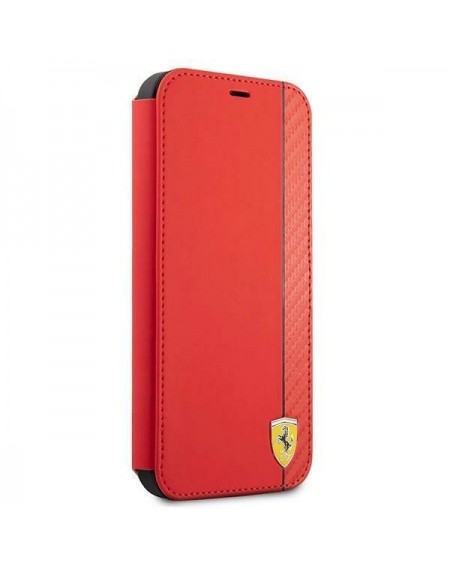 Ferrari FESAXFLBKP13SRE iPhone 13 mini 5,4" czerwony/red book On Track Carbon Stripe
