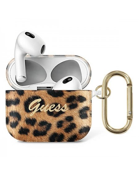 Guess GUA3USLEO AirPods 3 cover złoty/gold Leopard Collection