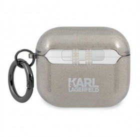 Karl Lagerfeld KLA3UKHGK AirPods 3 cover czarny/black Glitter Karl`s Head