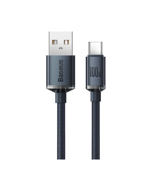 Baseus crystal shine series fast charging data cable USB Type A to USB Type C100W 1,2m black (CAJY000401)