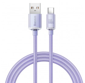 Baseus crystal shine series fast charging data cable USB Type A to USB Type C100W 1,2m purple (CAJY000405)