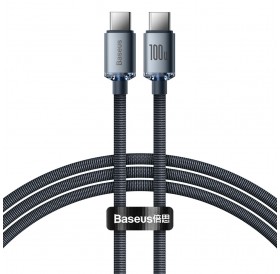Baseus Crystal Shine Series cable USB cable for fast charging and data transfer USB Type C - USB Type C 100W 1.2m black (CAJY000601)