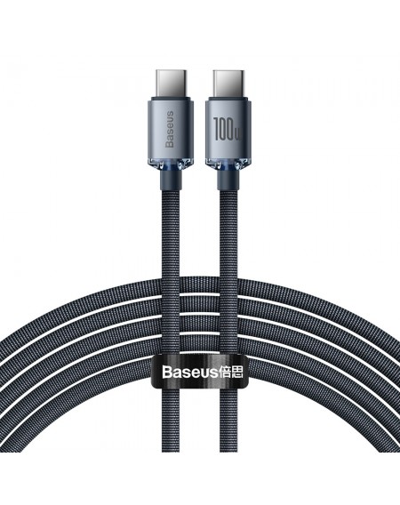 Baseus Crystal Shine Series cable USB cable for fast charging and data transfer USB Type C - USB Type C 100W 2m black (CAJY000701)