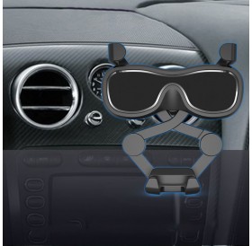 Gravity smartphone car holder for air vent with air freshener black (YC06)