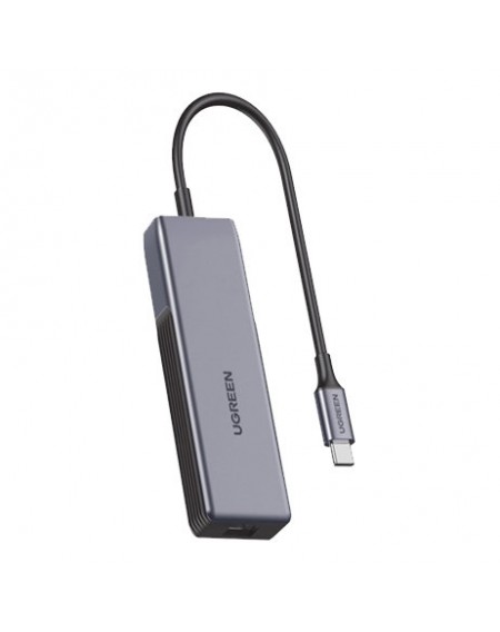 Ugreen adapter USB Type C adapter (male) - Ethernet RJ-45 (female) 5Gbps black (CM312)