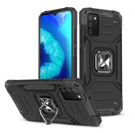 Wozinsky Ring Armor tough hybrid case cover + magnetic holder for Samsung Galaxy A03s black