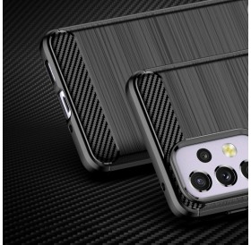 Carbon Case Flexible Cover Sleeve for Samsung Galaxy A33 5G black