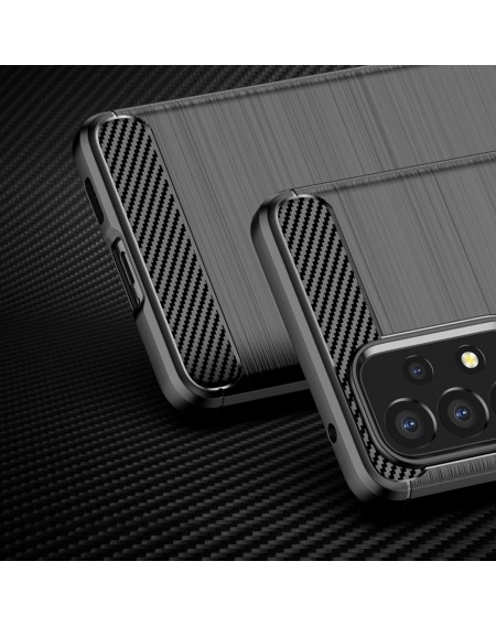 Carbon Case Flexible Cover Sleeve for Samsung Galaxy A53 5G black