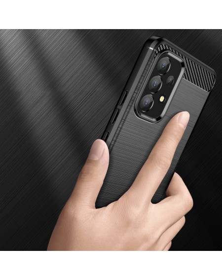 Carbon Case Flexible Cover Sleeve for Samsung Galaxy A53 5G black