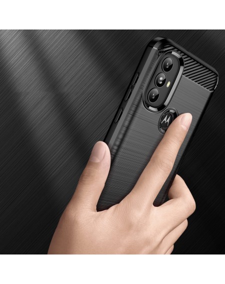 Carbon Case Flexible case cover Motorola Moto G Power 2022 black