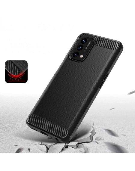 Carbon Case Flexible cover for OnePlus Nord N200 5G black