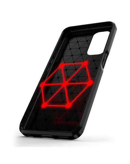Carbon Case Flexible cover for OnePlus Nord N200 5G black