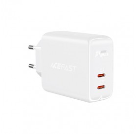 Acefast charger 2x USB Type C 40W, PPS, PD, QC 3.0, AFC, FCP white (A9 white)
