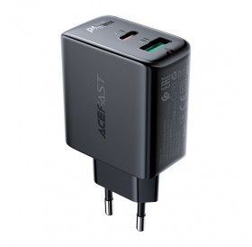 Acefast wall charger USB Type C / USB 32W, PPS, PD, QC 3.0, AFC, FCP black (A5 black)