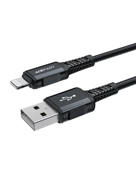 Acefast cable MFI USB - Lightning 1,8m, 2,4A black (C4-02 A Black)