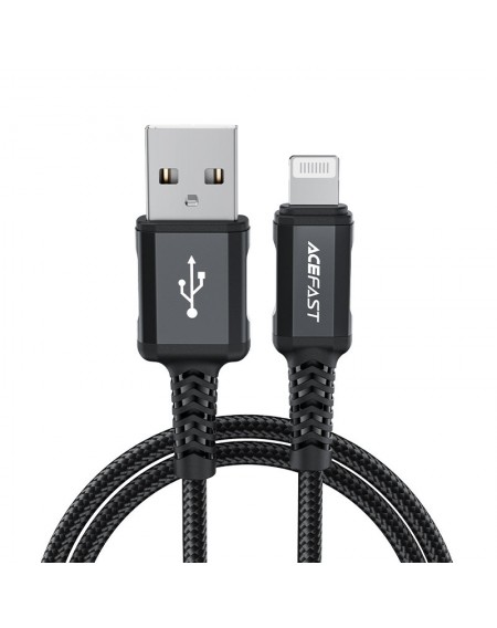 Acefast cable MFI USB - Lightning 1,8m, 2,4A black (C4-02 A Black)